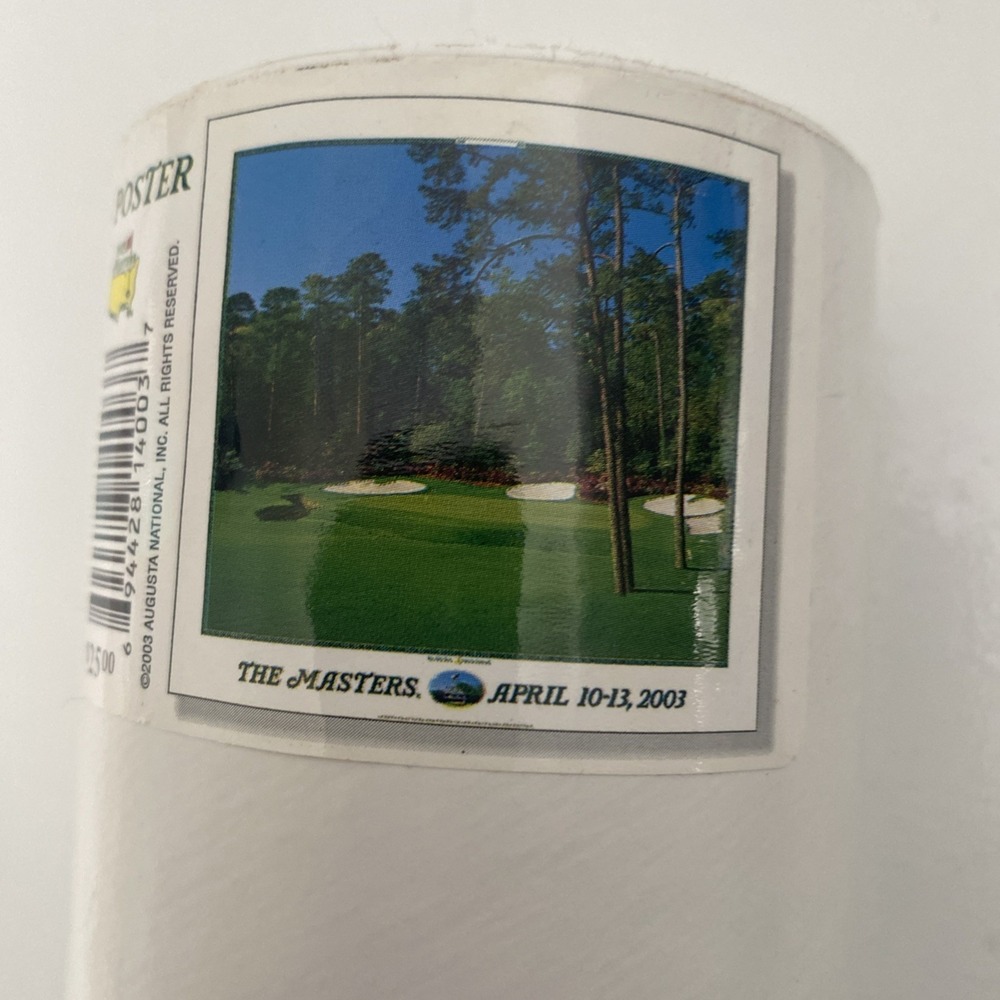 2003 The Masters Commemorative Poster Augusta National April 10-13 2003
